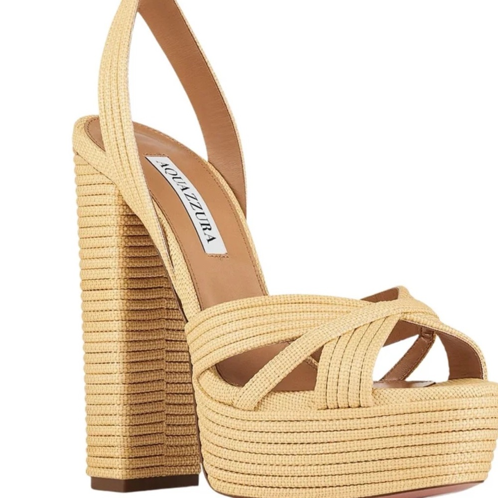 Aquazzura Beige Platform Heels